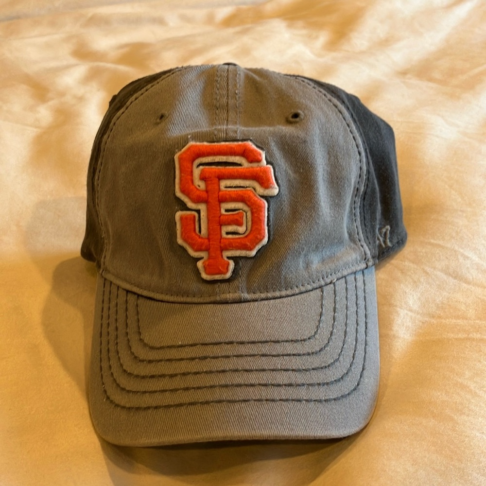 47 Brand Gray and Black Cap with Orange Logo